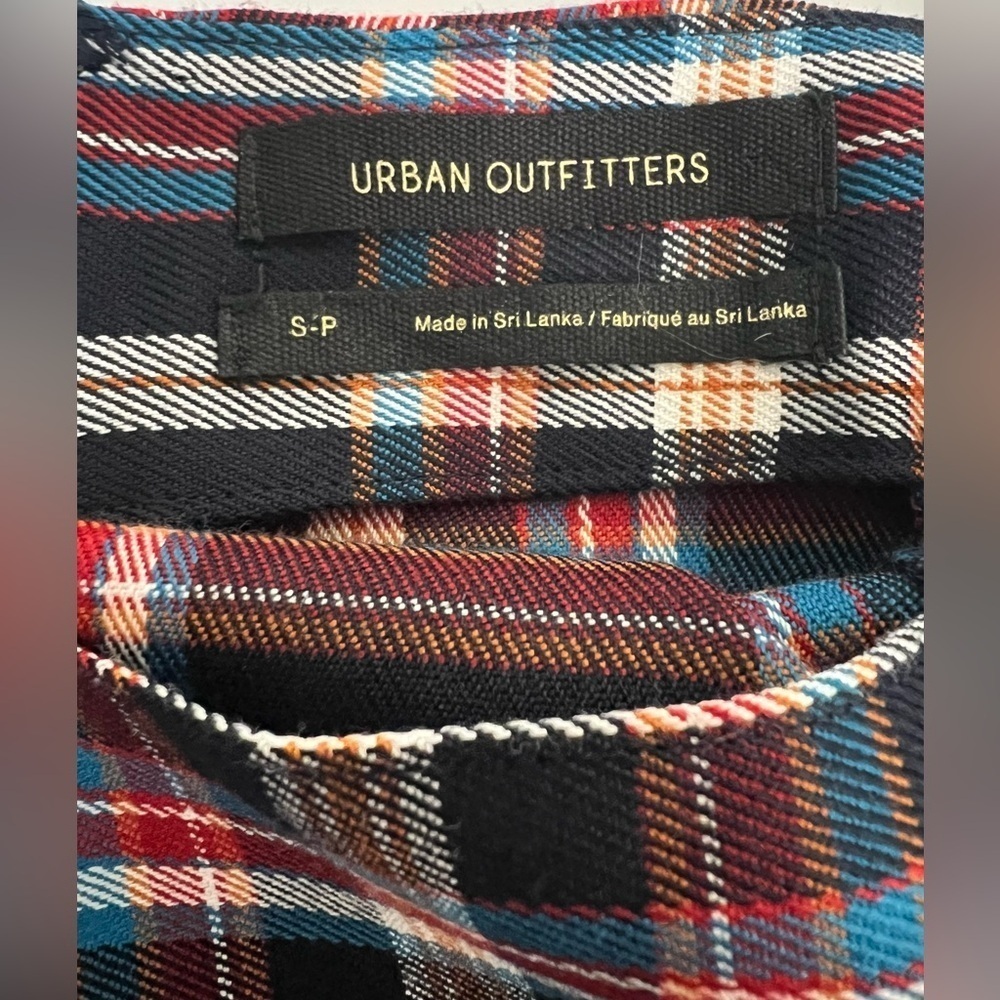 Urban Outfitters Y2K Red White and Blue summer preppy plaid dress petite small - Picture 7 of 8